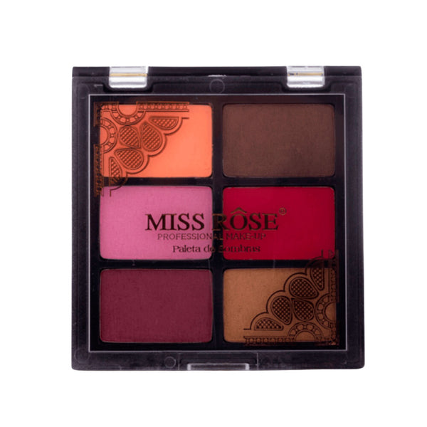 Paleta de Sombras 6 cores Renda cor 1 Miss Rôse - Miss Rôse Brasil