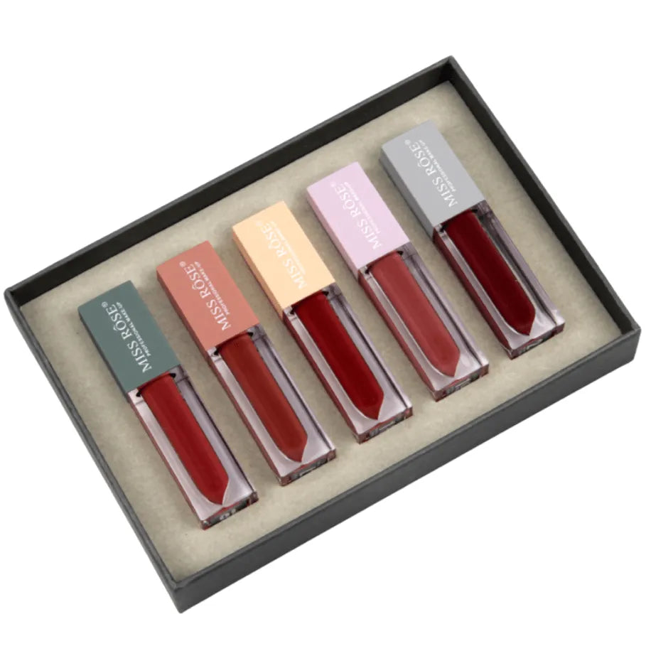 Kit Lip Gloss 5 cores Miss Rôse - Miss Rôse Brasil