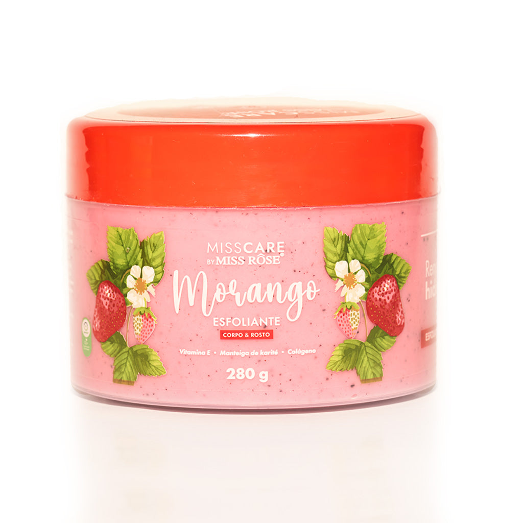 Esfoliante Corpo e Rosto Morango - Miss Rôse - Miss Rôse Brasil