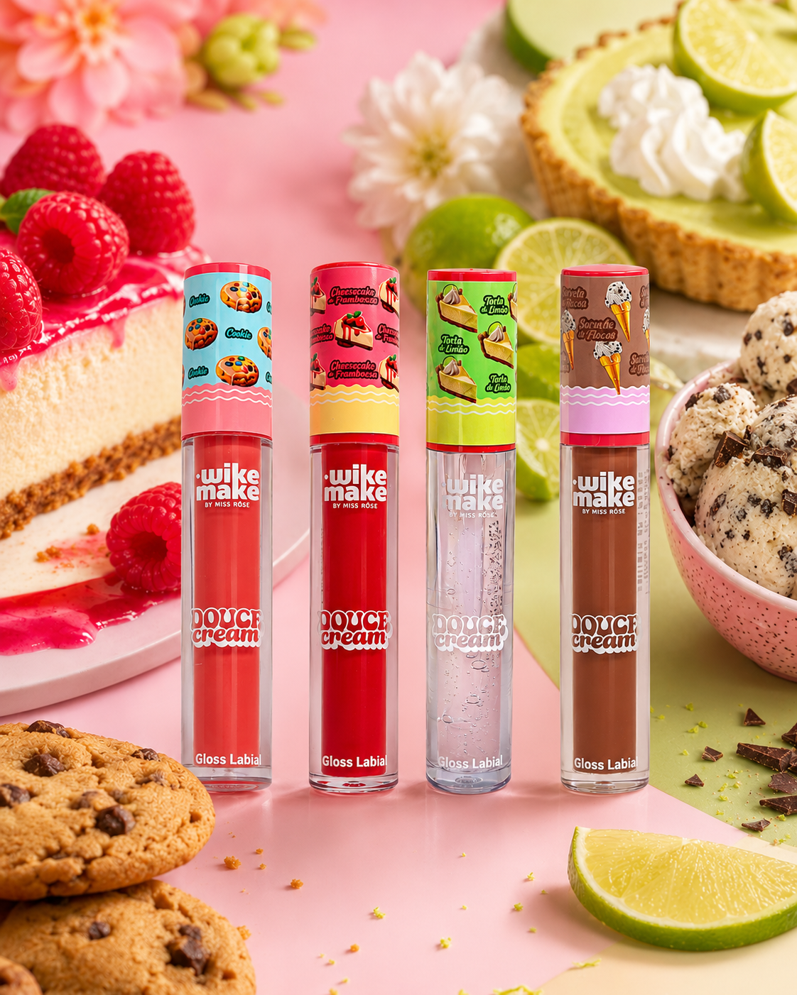 Gloss Labial Douce Cream - Wike Make Skin