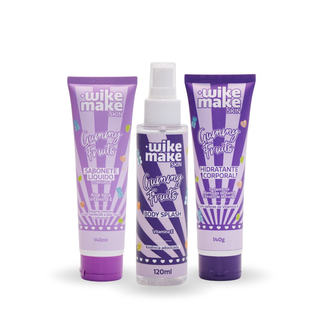 Trio Gummy Fruits Wike Make by Miss Rôse - Miss Rôse Brasil