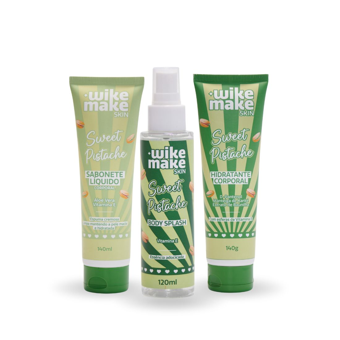 Trio Sweet Pistache Wike Make by Miss Rôse - Miss Rôse Brasil