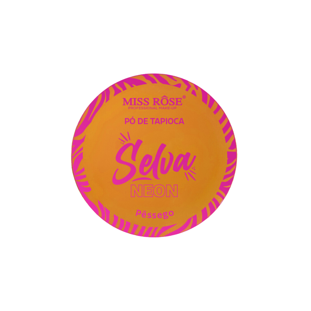 Pó Solto de Tapioca Selva Neon Pêssego - Miss Rôse - Miss Rôse Brasil