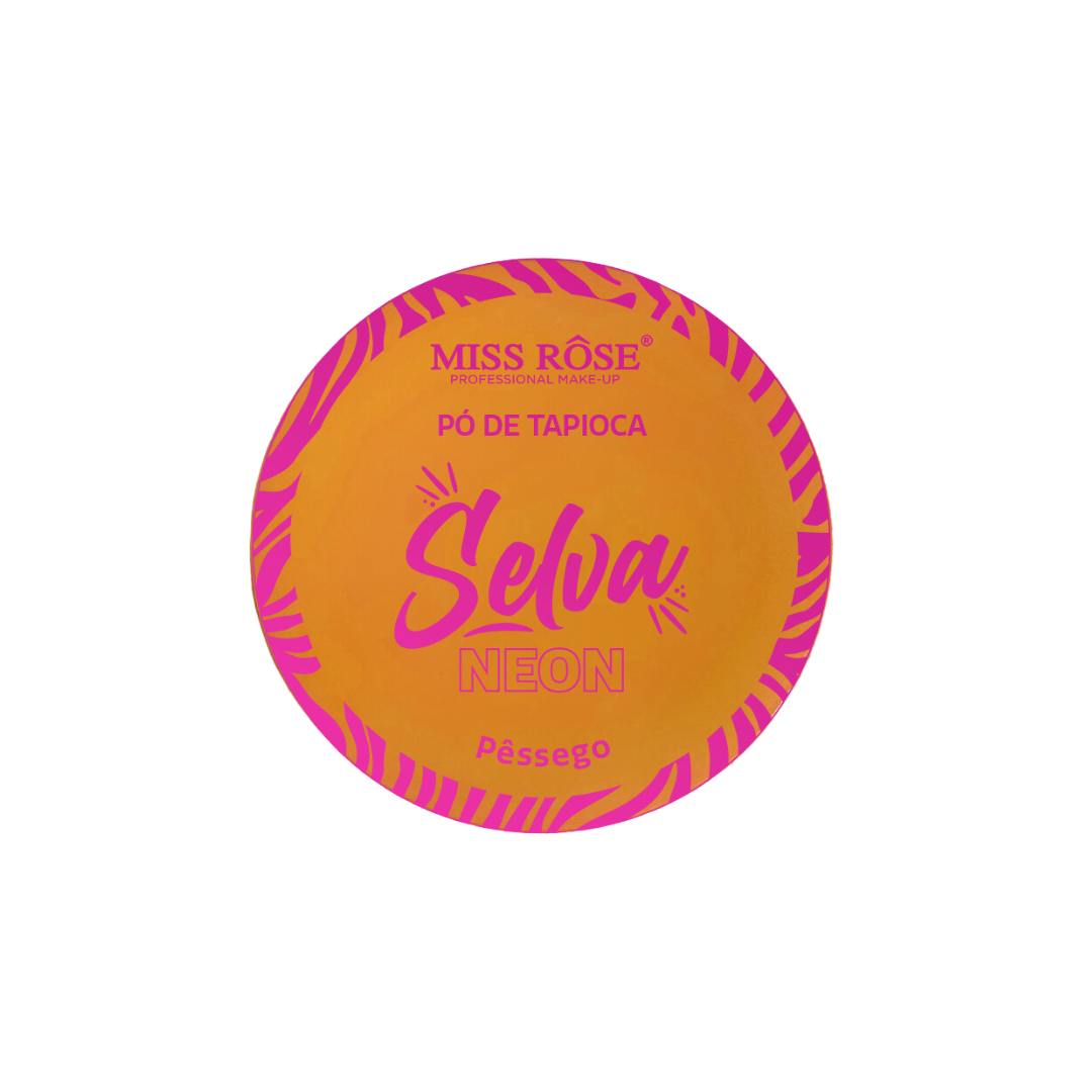 Pó Solto de Tapioca Selva Neon Pêssego - Miss Rôse - Miss Rôse Brasil