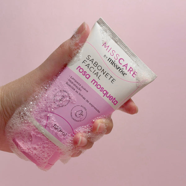 Sabonete Facial Rosa Mosqueta - Miss Care by Miss Rôse - Miss Rôse Brasil